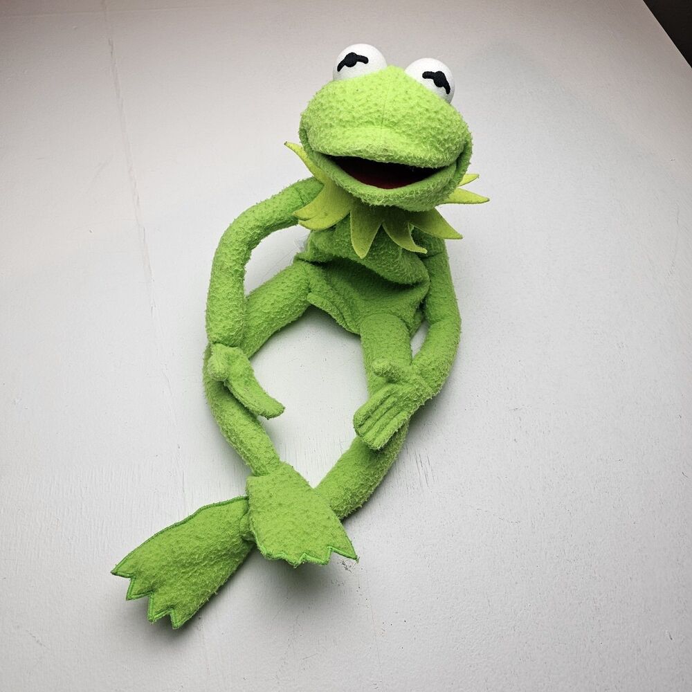 Vintage Applause Kermit The Frog 20" Hand Puppet Plush The Muppets Jim Henson